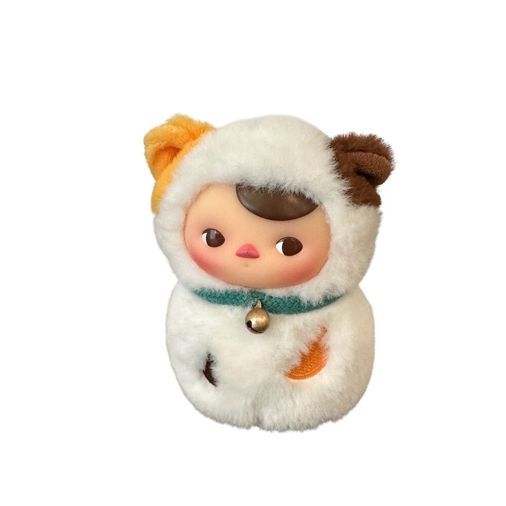 POP MART PUCKY Roly-Poly Kitty Series Calico Plush Figure